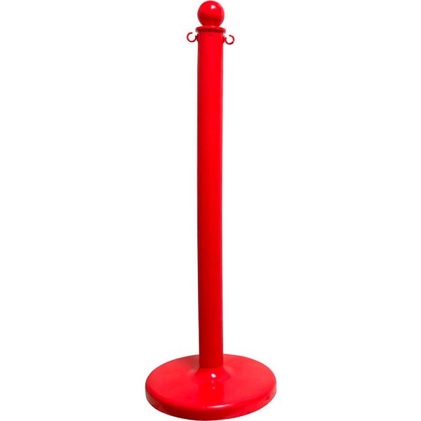 Global Industrial Plastic Stanchion Post, 40H, Red 708552RD